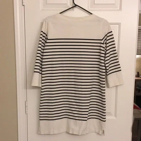 Anthropologie Allihop cream dress with navy stripes size Small - Picture 6 of 7